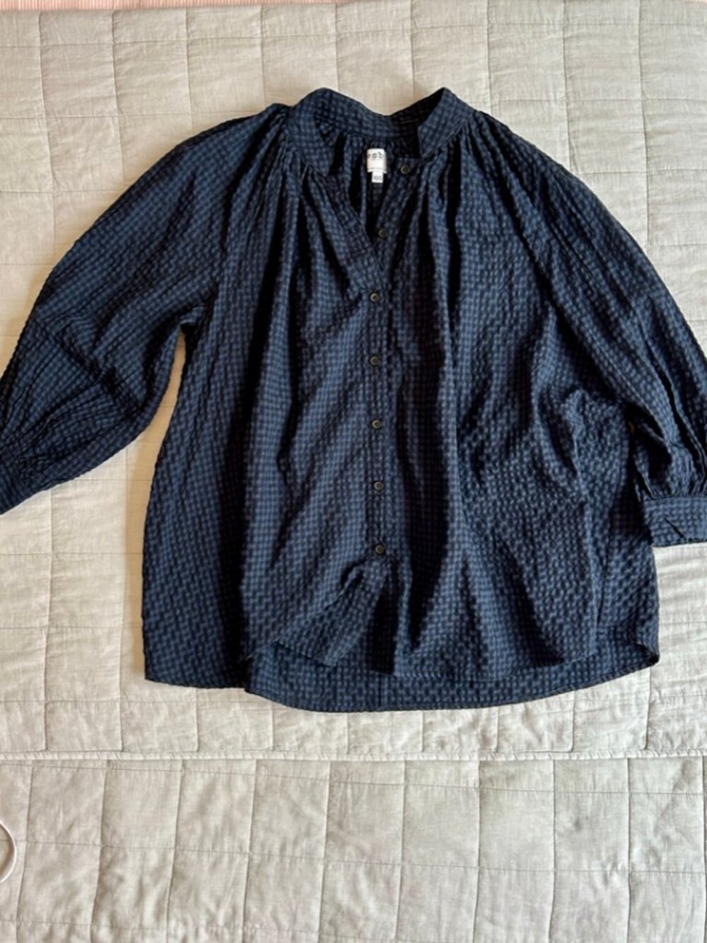 Liza Top in Textured Gingham